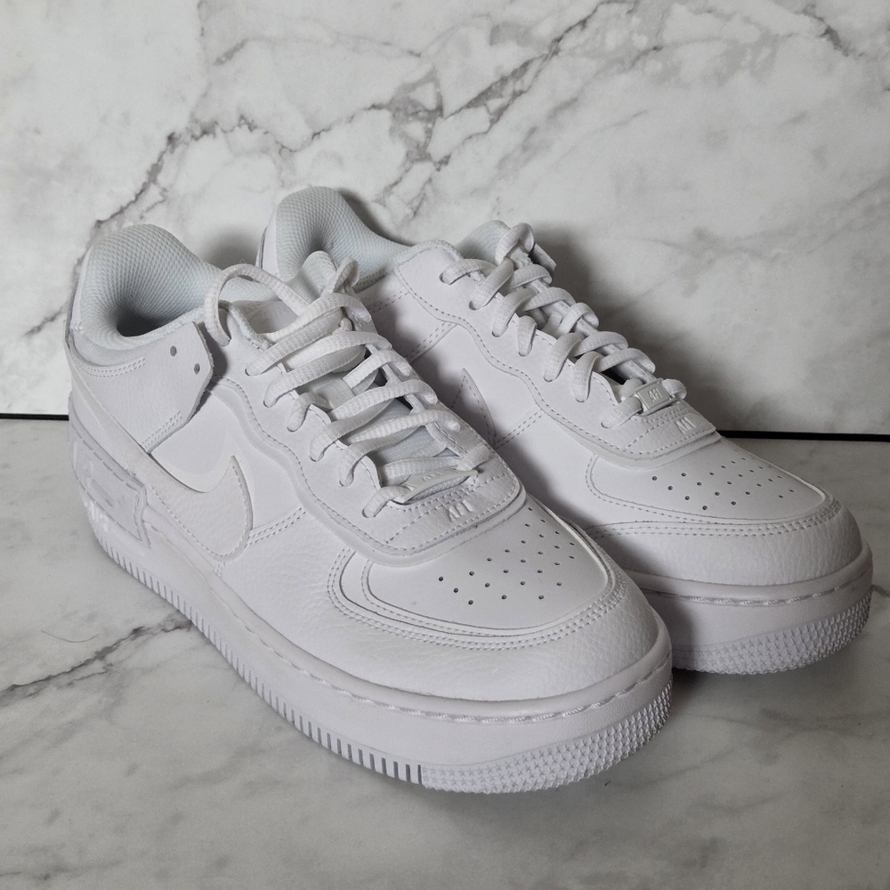 Nike Air Force 1 Shadow White Womens Sneakers Shoes 9 - Picture 2 of 9